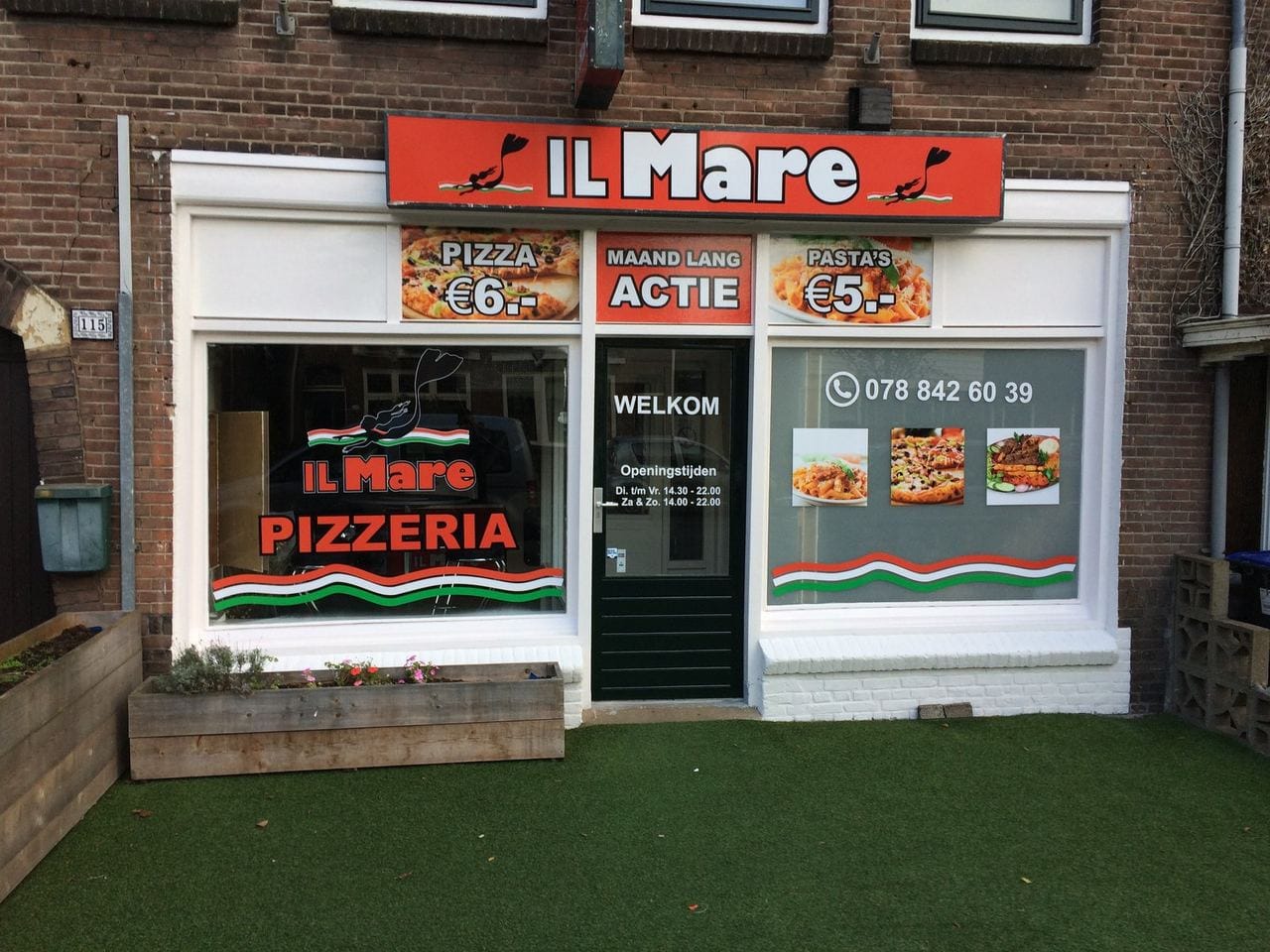 Il Mare Pizzeria — Gevelreclame · Horeca — Alfa Reclame Rotterdam